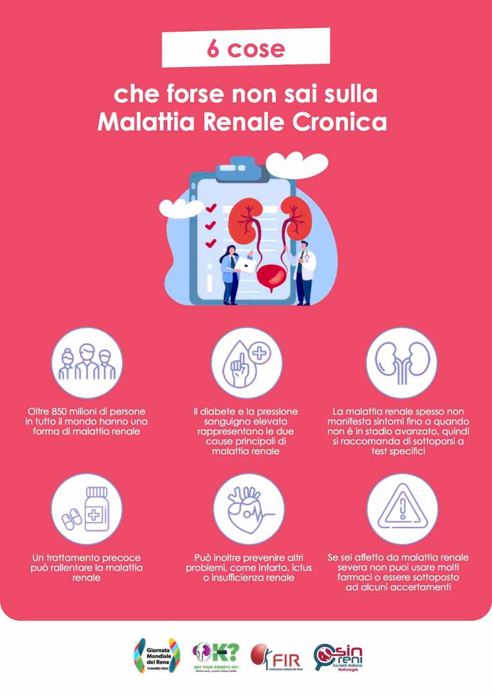 13 marzo Giornata Mondiale del Rene: screening gratuiti nelle piazze e negli ospedali