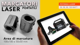 Marcatore laser a fibra ottica portatile da 30 watt