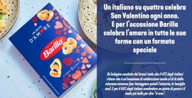 Un italiano su quattro celebra San Valentino ogni anno. Per l'occasione, il formato speciale Barilla a forma di cuore