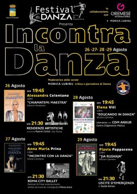 INCONTRA LA DANZA: tre serate con le pubblicazioni Gremese al Festival di Danza di Sabaudia (27-28-29 agosto)