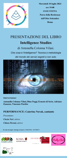 Presentazione libro di Antonella Colonna Vilasi sull'intelligence presso Oasi Cestia 