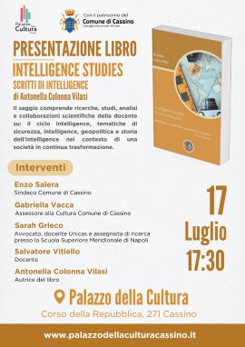 Conferenza a Cassino sull'intelligence di Antonella Colonna Vilasi 