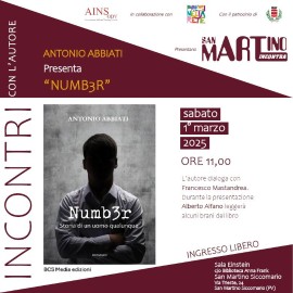 Sarà presentato a Pavia il romanzo di Antonio Abbiati, NUMB3R