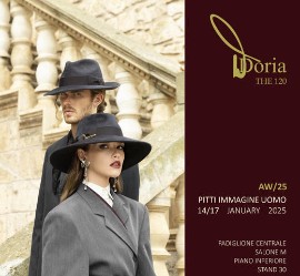 A PITTI IMMAGINE UOMO 107 Doria 1905 lancia la nuova collezione  Autunno/Inverno 25/26 