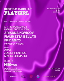 “Playgirl”, l’evento all’Hbtoo di Napoli che unisce arte, musica e moda 