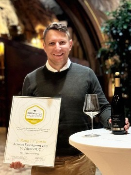 SAUVIGNON ARISTOS di Cantina Valle Isarco conquista la Medaglia d'Argento al Concorso Nazionale di Sauvignon Blanc