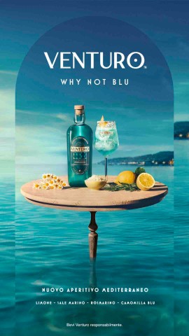 VENTURO Aperitivo Mediterraneo celebra la Blu Hour: il liquore che rompe gli schemi dell’aperitivo lancia la campagna di comunicazione  Why Not Blu