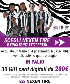 Nexen Tire promuove i suoi prodotti con il concorso a premi legato alla partnership con Juventus FC