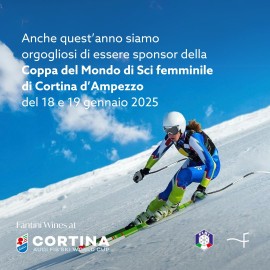 La Valanga Rosa brinda con Fantini Group: a Cortina D'Ampezzo le bottiglie della cantina vinicola abruzzese protagoniste della Coppa del Mondo di Sci Femminile