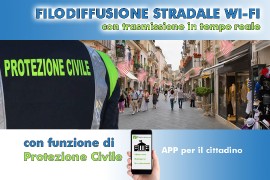 Filodiffusione da esterno senza fili ad uso di Protezione Civile