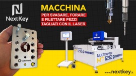 Filettare e svasare in automatico pezzi tagliati con il laser lamiera