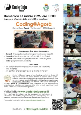 CoderDojo ad Arese, domenica 16/03/2025