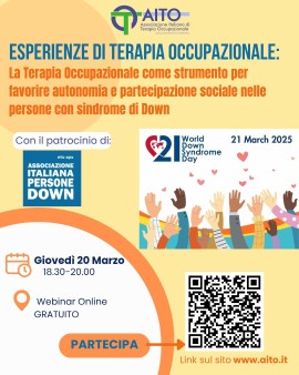 Esperienze di terapia occupazionale: la terapia occupazionale come strumento per favorire autonomia e partecipazione sociale nelle persone con sindrome di down