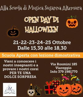 Open Day di Halloween, Scuola di Musica Susanna Altemura Viareggio