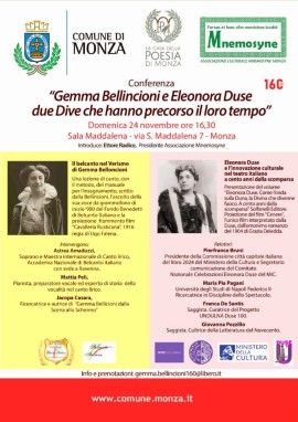 Comitato Duse alla Conferenza “Gemma Bellincioni e Eleonora Duse: due Dive che hanno precorso il loro tempo”