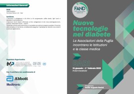 Diabete, Fand: tecnologia fondamentale per la qualità di vita